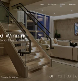Screenshot of the Interiors by Steven G website